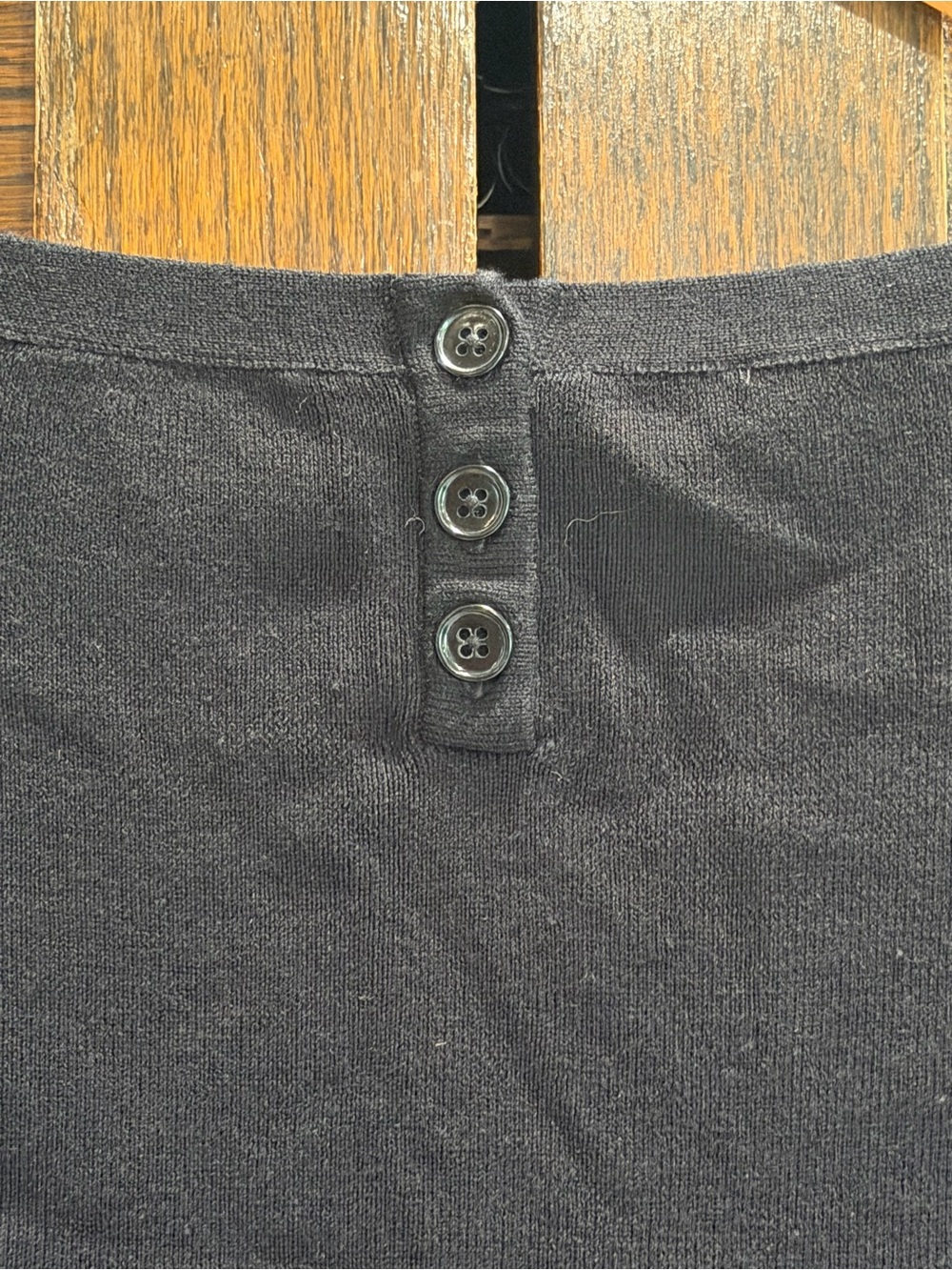 Talbots medium knit shell Black sweater capped sleeve tank top business casual - Picture 11 of 12